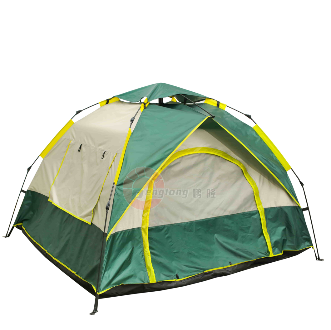 PL-CT-01 Two-door two-window silver-coated Automatic Camping Tent