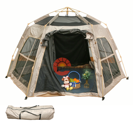 PL-CT-02 Hexagonal Canopy Two-in-One Camping Tent