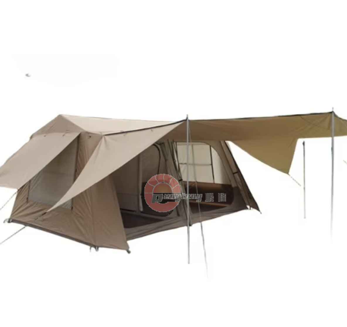 Hands Resting On The Roof Of The Tent